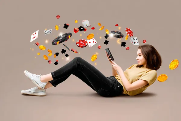 A woman in a luxurious green gown next to an ornate roulette wheel, capturing the upscale casino mood of KOKOZINO.
